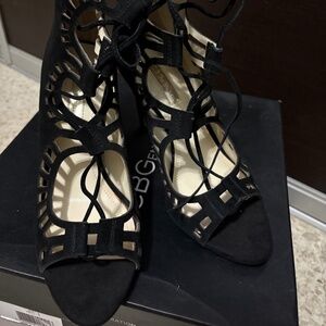 BCBG heeled lace up bootie